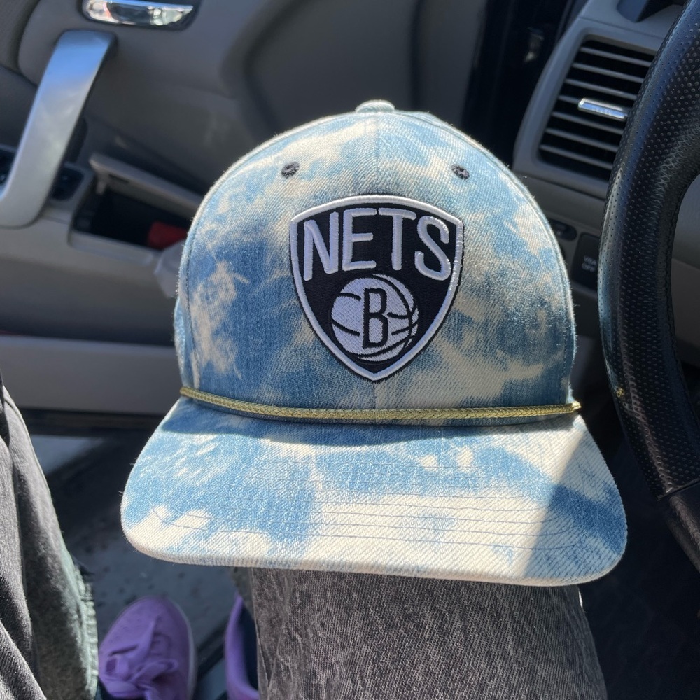 Brooklyn Nets Hat Tie Dye Blue and Gold